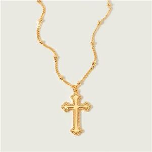 18K Gold Plated Cross Necklace